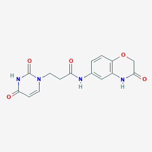 3-(2,4-dioxo-3,4-dihydropyrimidin-1(2H)-yl)-N-(3-oxo-3,4-dihydro-2H-1,4-benzoxazin-6-yl)propanamide