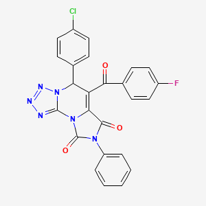 5-(4-chlorophenyl)-6-[(4-fluorophenyl)carbonyl]-8-phenylimidazo[1,5-c]tetrazolo[1,5-a]pyrimidine-7,9(5H,8H)-dione