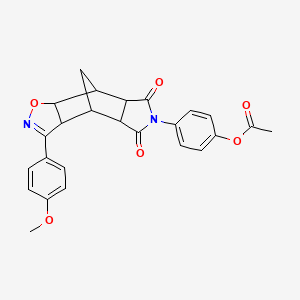 4-[3-(4-methoxyphenyl)-5,7-dioxo-3a,4,4a,5,7,7a,8,8a-octahydro-6H-4,8-methano[1,2]oxazolo[4,5-f]isoindol-6-yl]phenyl acetate