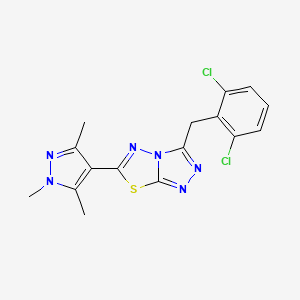 3-(2,6-dichlorobenzyl)-6-(1,3,5-trimethyl-1H-pyrazol-4-yl)[1,2,4]triazolo[3,4-b][1,3,4]thiadiazole