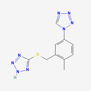 1-{4-methyl-3-[(1H-tetrazol-5-ylsulfanyl)methyl]phenyl}-1H-tetrazole