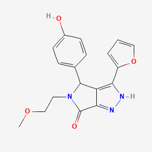 3-(Furan-2-yl)-4-(4-hydroxyphenyl)-5-(2-methoxyethyl)-1H,4H,5H,6H-pyrrolo[3,4-c]pyrazol-6-one