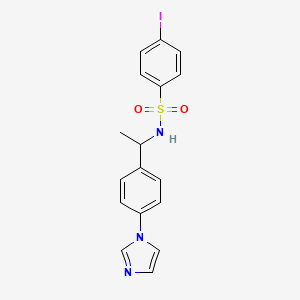 N-{1-[4-(1H-imidazol-1-yl)phenyl]ethyl}-4-iodobenzenesulfonamide