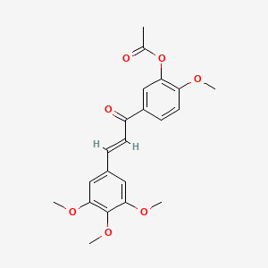 2-Methoxy-5-[(E)-3-(3,4,5-trimethoxyphenyl)-2-propenoyl]phenyl acetate