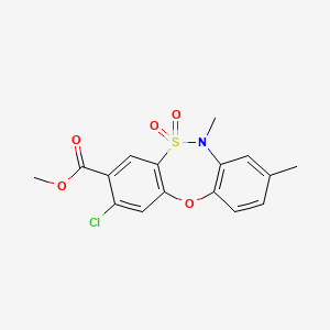 methyl 2-chloro-6,8-dimethyl-6H-dibenzo[b,f][1,4,5]oxathiazepine-3-carboxylate 5,5-dioxide