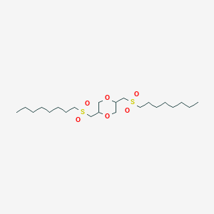 molecular formula C22H44O6S2 B11060140 2,5-Bis[(octylsulfonyl)methyl]-1,4-dioxane 