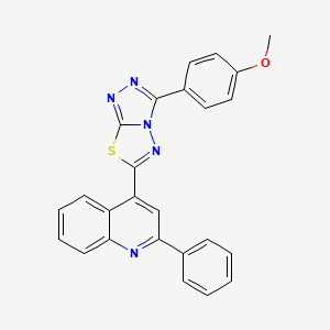 4-[3-(4-Methoxyphenyl)[1,2,4]triazolo[3,4-b][1,3,4]thiadiazol-6-yl]-2-phenylquinoline