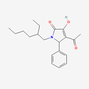 molecular formula C20H27NO3 B11060263 4-acetyl-1-(2-ethylhexyl)-3-hydroxy-5-phenyl-1,5-dihydro-2H-pyrrol-2-one 