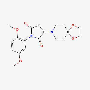 1-(2,5-Dimethoxyphenyl)-3-(1,4-dioxa-8-azaspiro[4.5]dec-8-yl)pyrrolidine-2,5-dione