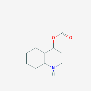 molecular formula C11H19NO2 B11060297 Decahydro-4-quinolinyl acetate 