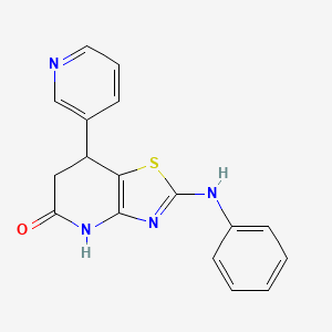 2-(Phenylamino)-7-(pyridin-3-yl)-4H,6H,7H-[1,3]thiazolo[4,5-b]pyridin-5-one