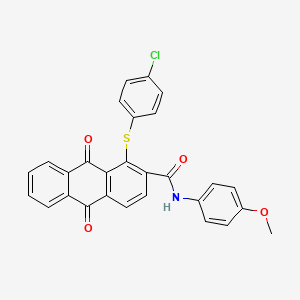 1-[(4-chlorophenyl)sulfanyl]-N-(4-methoxyphenyl)-9,10-dioxo-9,10-dihydroanthracene-2-carboxamide