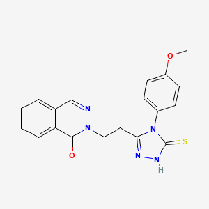 molecular formula C19H17N5O2S B11060387 2-[2-[4-(4-methoxyphenyl)-5-thioxo-1H-1,2,4-triazol-3-yl]ethyl]phthalazin-1-one 