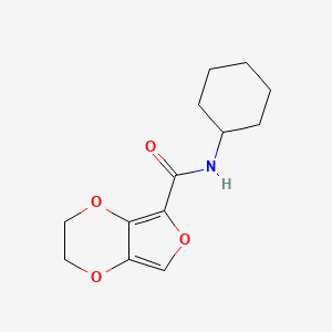 molecular formula C13H17NO4 B11060414 N-cyclohexyl-2,3-dihydrofuro[3,4-b][1,4]dioxine-5-carboxamide CAS No. 889949-69-3