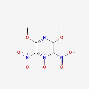 molecular formula C6H6N4O7 B11060423 3,5-Dimethoxy-2,6-dinitropyrazine 1-oxide 