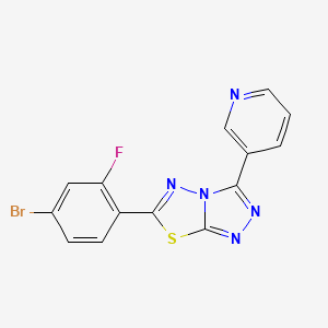 6-(4-Bromo-2-fluorophenyl)-3-(pyridin-3-yl)[1,2,4]triazolo[3,4-b][1,3,4]thiadiazole