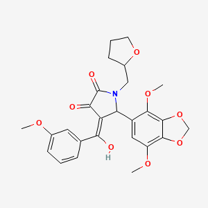 5-(4,7-dimethoxy-1,3-benzodioxol-5-yl)-3-hydroxy-4-[(3-methoxyphenyl)carbonyl]-1-(tetrahydrofuran-2-ylmethyl)-1,5-dihydro-2H-pyrrol-2-one