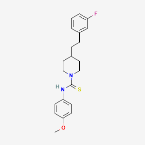 molecular formula C21H25FN2OS B11060503 4-[2-(3-fluorophenyl)ethyl]-N-(4-methoxyphenyl)piperidine-1-carbothioamide 