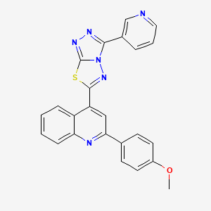 2-(4-Methoxyphenyl)-4-[3-(pyridin-3-yl)[1,2,4]triazolo[3,4-b][1,3,4]thiadiazol-6-yl]quinoline