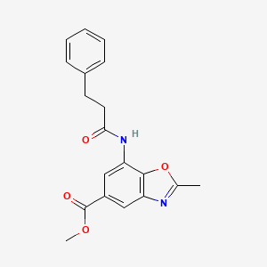 Methyl 2-methyl-7-[(3-phenylpropanoyl)amino]-1,3-benzoxazole-5-carboxylate