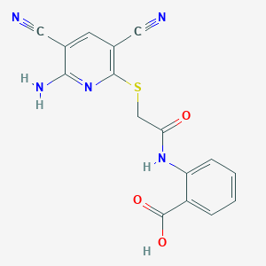 2-({[(6-Amino-3,5-dicyanopyridin-2-yl)sulfanyl]acetyl}amino)benzoic acid