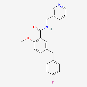 molecular formula C21H19FN2O2 B11060558 5-(4-fluorobenzyl)-2-methoxy-N-(pyridin-3-ylmethyl)benzamide 