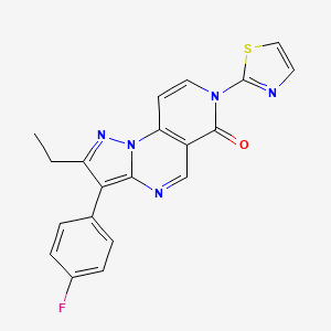 molecular formula C20H14FN5OS B11060596 2-ethyl-3-(4-fluorophenyl)-7-(1,3-thiazol-2-yl)pyrazolo[1,5-a]pyrido[3,4-e]pyrimidin-6(7H)-one 