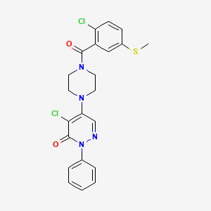 4-chloro-5-(4-{[2-chloro-5-(methylsulfanyl)phenyl]carbonyl}piperazin-1-yl)-2-phenylpyridazin-3(2H)-one