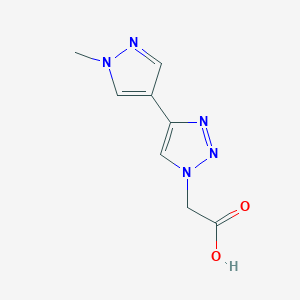 molecular formula C8H9N5O2 B11060646 [4-(1-methyl-1H-pyrazol-4-yl)-1H-1,2,3-triazol-1-yl]acetic acid 