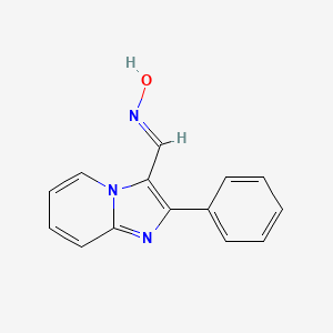 molecular formula C14H11N3O B11060660 2-Phenylimidazo[1,2-A]pyridine-3-carbaldehyde oxime 