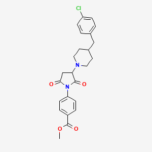 Methyl 4-{3-[4-(4-chlorobenzyl)piperidin-1-yl]-2,5-dioxopyrrolidin-1-yl}benzoate