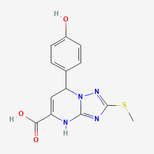 7-(4-Hydroxyphenyl)-2-(methylsulfanyl)-4,7-dihydro[1,2,4]triazolo[1,5-a]pyrimidine-5-carboxylic acid