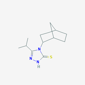 4H-1,2,4-Triazole-3-thiol, 4-bicyclo[2.2.1]hept-2-yl-5-(1-methylethyl)-