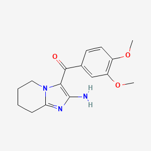 (2-Amino-5,6,7,8-tetrahydroimidazo[1,2-a]pyridin-3-yl)(3,4-dimethoxyphenyl)methanone