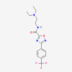 molecular formula C16H19F3N4O2 B11060792 N-[2-(diethylamino)ethyl]-3-[4-(trifluoromethyl)phenyl]-1,2,4-oxadiazole-5-carboxamide 