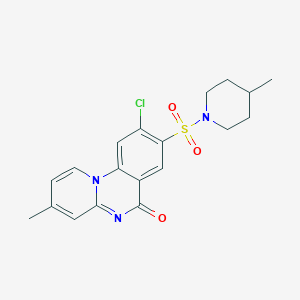 9-chloro-3-methyl-8-[(4-methylpiperidin-1-yl)sulfonyl]-6H-pyrido[1,2-a]quinazolin-6-one