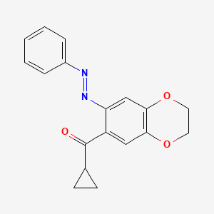 (7-Cyclopropanecarbonyl-2,3-dihydro-1,4-benzodioxin-6-yl)(phenyl)diazene