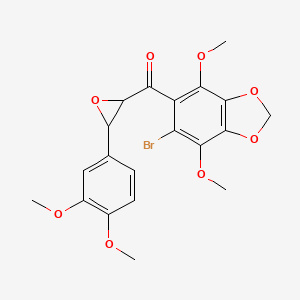 (6-Bromo-4,7-dimethoxy-1,3-benzodioxol-5-yl)[3-(3,4-dimethoxyphenyl)oxiran-2-yl]methanone