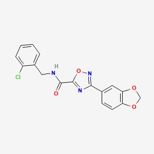 3-(1,3-benzodioxol-5-yl)-N-(2-chlorobenzyl)-1,2,4-oxadiazole-5-carboxamide