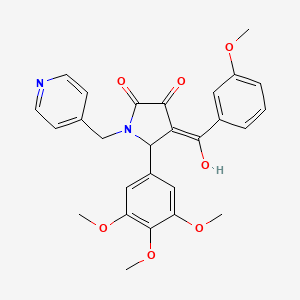 3-hydroxy-4-[(3-methoxyphenyl)carbonyl]-1-(pyridin-4-ylmethyl)-5-(3,4,5-trimethoxyphenyl)-1,5-dihydro-2H-pyrrol-2-one