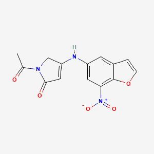 1-acetyl-4-[(7-nitro-1-benzofuran-5-yl)amino]-1,5-dihydro-2H-pyrrol-2-one