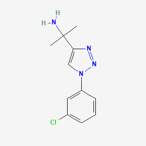 2-[1-(3-Chlorophenyl)-1,2,3-triazol-4-yl]propan-2-amine