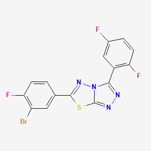 6-(3-Bromo-4-fluorophenyl)-3-(2,5-difluorophenyl)[1,2,4]triazolo[3,4-b][1,3,4]thiadiazole