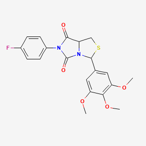 molecular formula C20H19FN2O5S B11060921 6-(4-fluorophenyl)-3-(3,4,5-trimethoxyphenyl)-1H-imidazo[1,5-c][1,3]thiazole-5,7(6H,7aH)-dione 