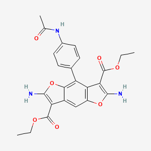 Diethyl 4-[4-(acetylamino)phenyl]-2,6-diaminofuro[2,3-F][1]benzofuran-3,7-dicarboxylate