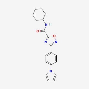 N-cyclohexyl-3-[4-(1H-pyrrol-1-yl)phenyl]-1,2,4-oxadiazole-5-carboxamide