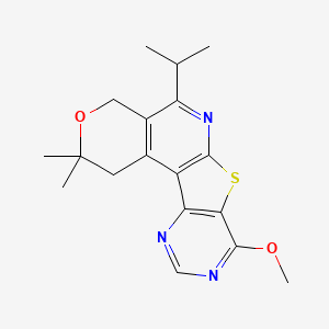 13-methoxy-4,4-dimethyl-8-propan-2-yl-5-oxa-11-thia-9,14,16-triazatetracyclo[8.7.0.02,7.012,17]heptadeca-1(10),2(7),8,12(17),13,15-hexaene