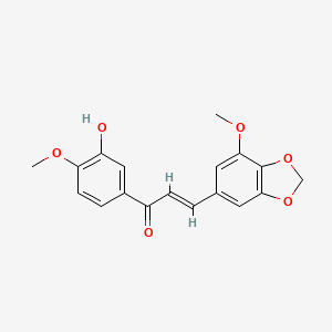 molecular formula C18H16O6 B11060993 (E)-1-(3-Hydroxy-4-methoxyphenyl)-3-(7-methoxy-1,3-benzodioxol-5-YL)-2-propen-1-one 