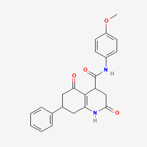 N-(4-methoxyphenyl)-2,5-dioxo-7-phenyl-1,2,3,4,5,6,7,8-octahydroquinoline-4-carboxamide