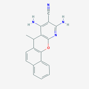 8,10-Diamino-7-methyl-7H-benzo[7,8]chromeno[2,3-B]pyridin-9-YL cyanide